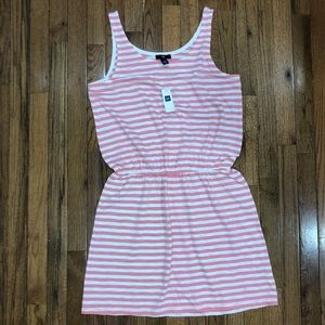 NWT {Gap} Pink/white striped dress